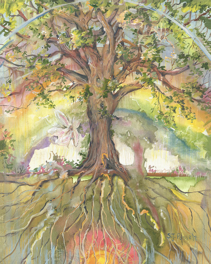 Eye See My Healing Tree, an intuitive painting by Sheri Jo Posselt